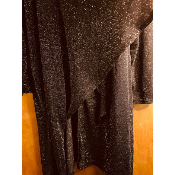 Dress to Impress Soft Stitch Womens Cardigan/Sweater Black/Silver Long Sleeve 2X - Picture 2 of 8